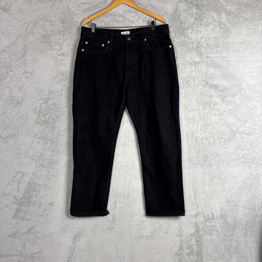 Levis Premium 516 Mens Straight Leg Black Denim Jeans W9666 36x32
